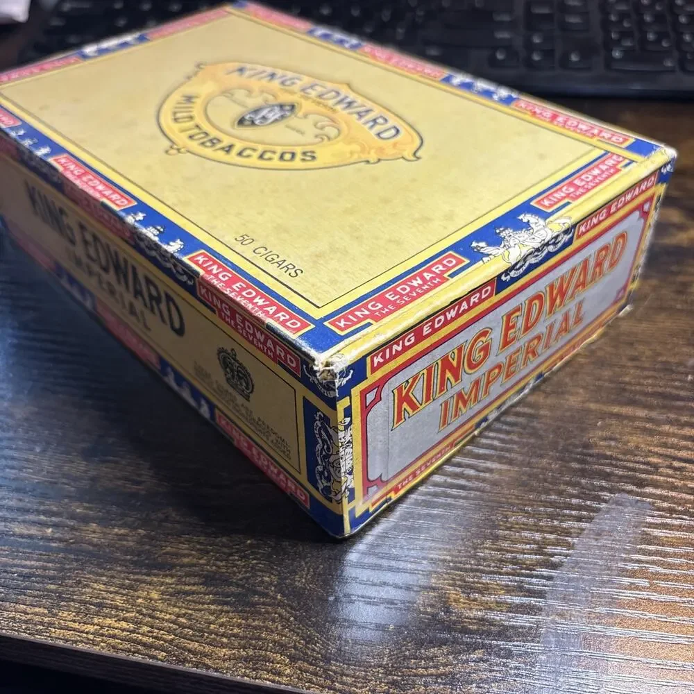 Vintage King Edward The Seventh Mild Tobacco 50 Cigars Empty Box